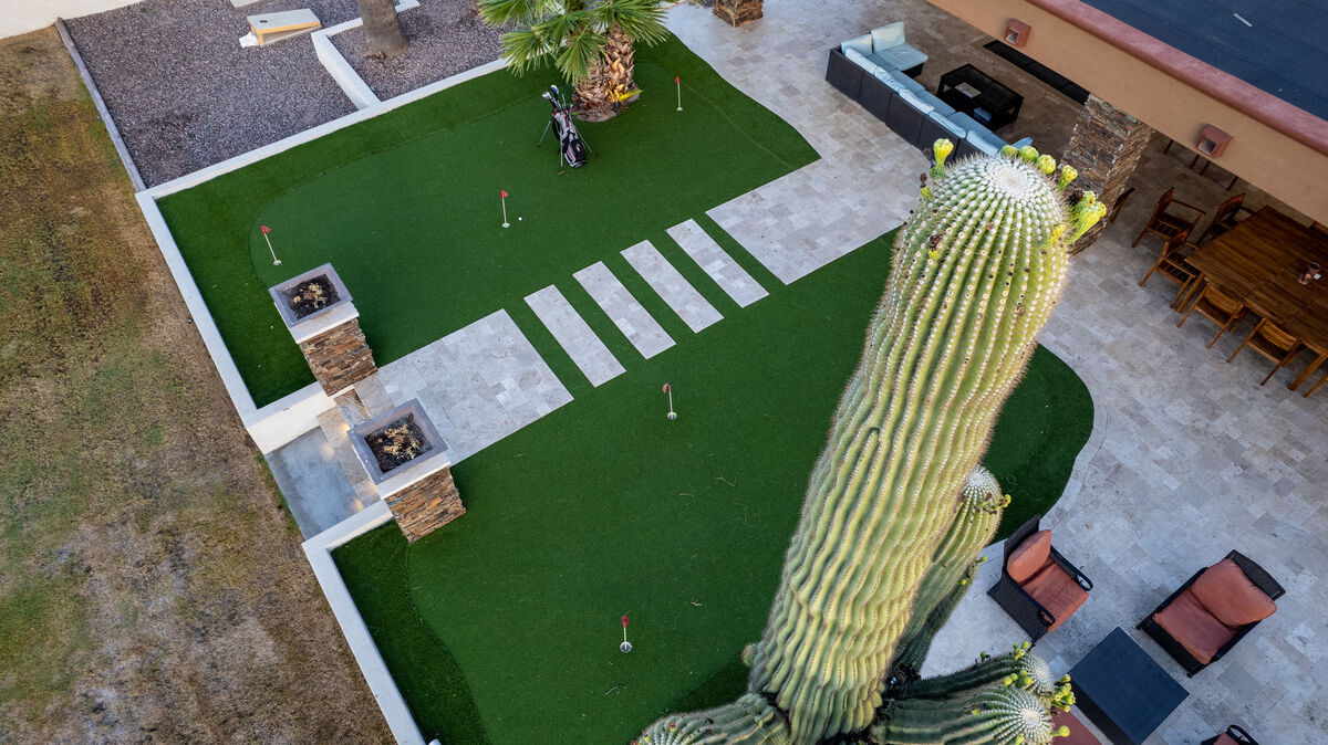 Mesa home drone aerial overhead