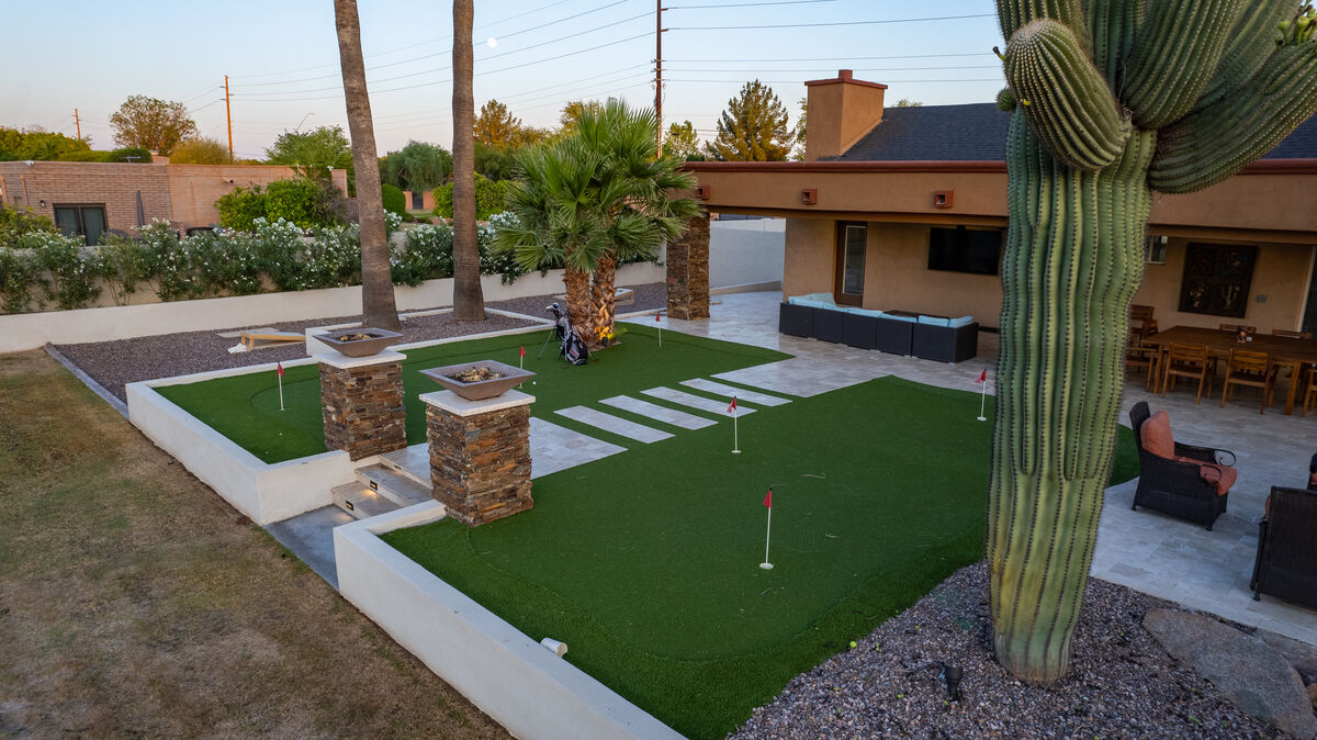 Mesa home drone aerial mountain view