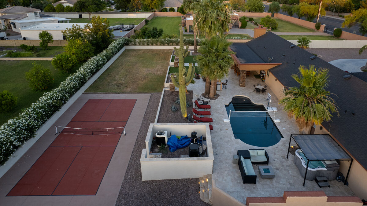 Mesa home drone aerial rooftop